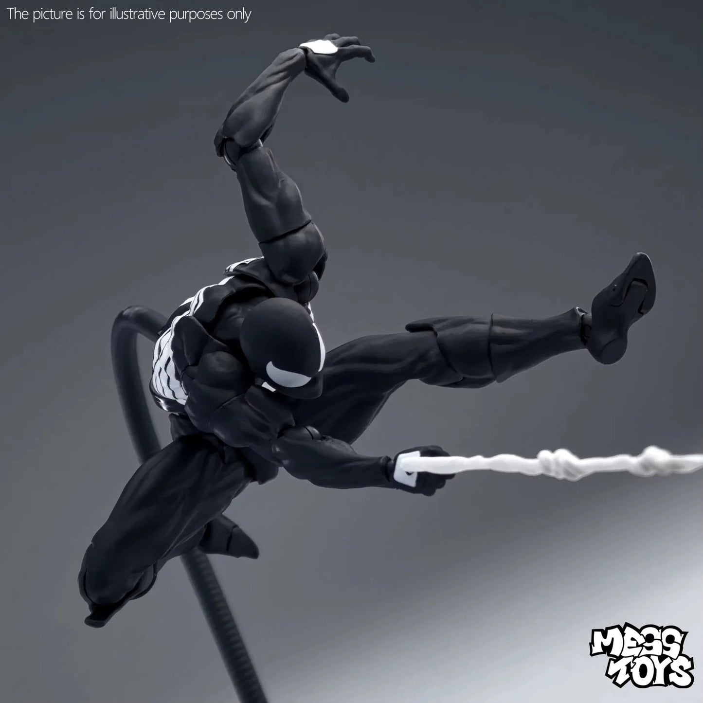 Boneco Homem-Aranha Feito à Mão Modelo Personalizado Brinquedo CT Preto Vermelho Homem-Aranha Boneco de Ação para Crianças Presente Colecionável da MessToys