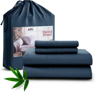 Lux Decor Bedsheet Set, Rayon Derived from Bamboo, Breathable & Soft, Hotel Luxury Silky Bedding