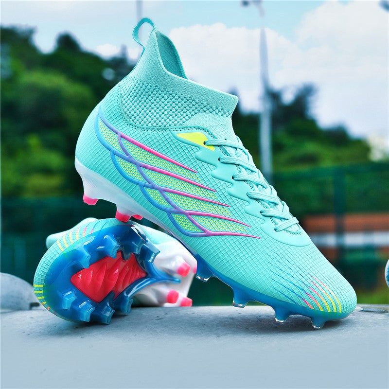 High Ankle Sports Footwear FG/TF Kids Soccer Cleats Football Boots Professional Men's Soccer Shoes Krampon Outdoor Sneakers 2025