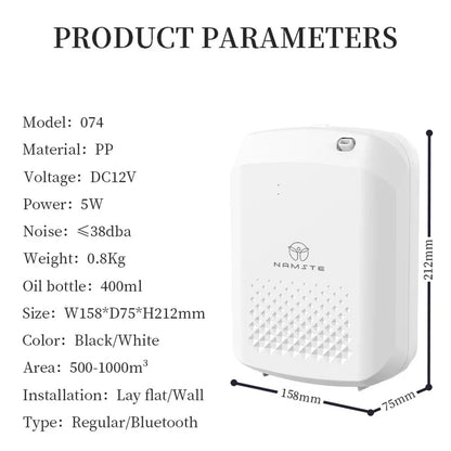 NAMSTE Smart Aroma Diffuser Hotels professional Fragrance Diffuser 1000m³  Large Room Aroma Machine With Fan Bluetooth Control