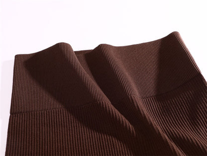 Women's High Waist Ribbed Striped Mini Skirt Tight Night Club Party Pencil Skirt Casual Short Skirt Sexy Solid Color Bodycon New