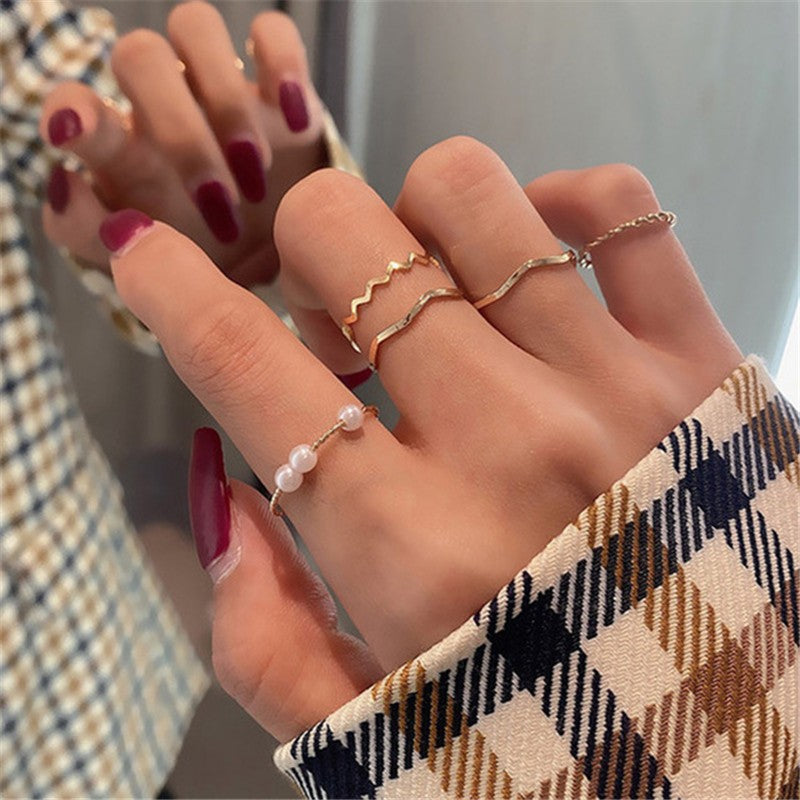 Conjunto de Anéis de Cristal Cor Prata para Mulheres, Anéis de Dedo de Zircônia Cúbica de Lua, Flecha, Flor, Coração, Joias Femininas da Moda