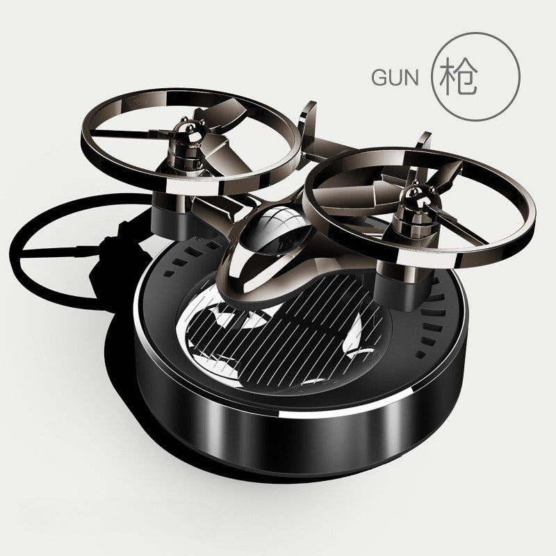 Helicóptero Rotativo Movido a Energia Solar Aromatizador de Carro Solar Difusor de Aroma Automotivo de Liga de Alumínio