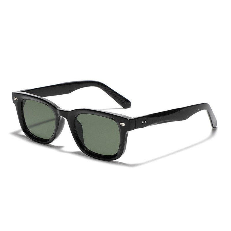 Óculos de sol retrô pequenos quadrados femininos e masculinos com rebites, lentes laranja, moda, óculos de sol de luxo, UV400, marca Oculus, óculos femininos Gafas
