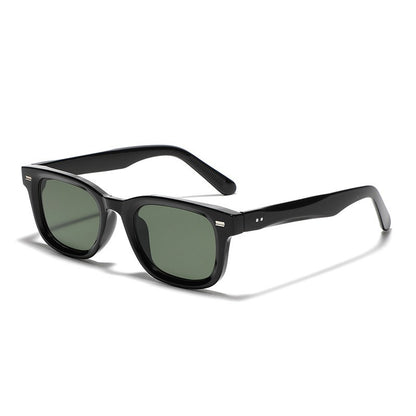 Óculos de sol retrô pequenos quadrados femininos e masculinos com rebites, lentes laranja, moda, óculos de sol de luxo, UV400, marca Oculus, óculos femininos Gafas