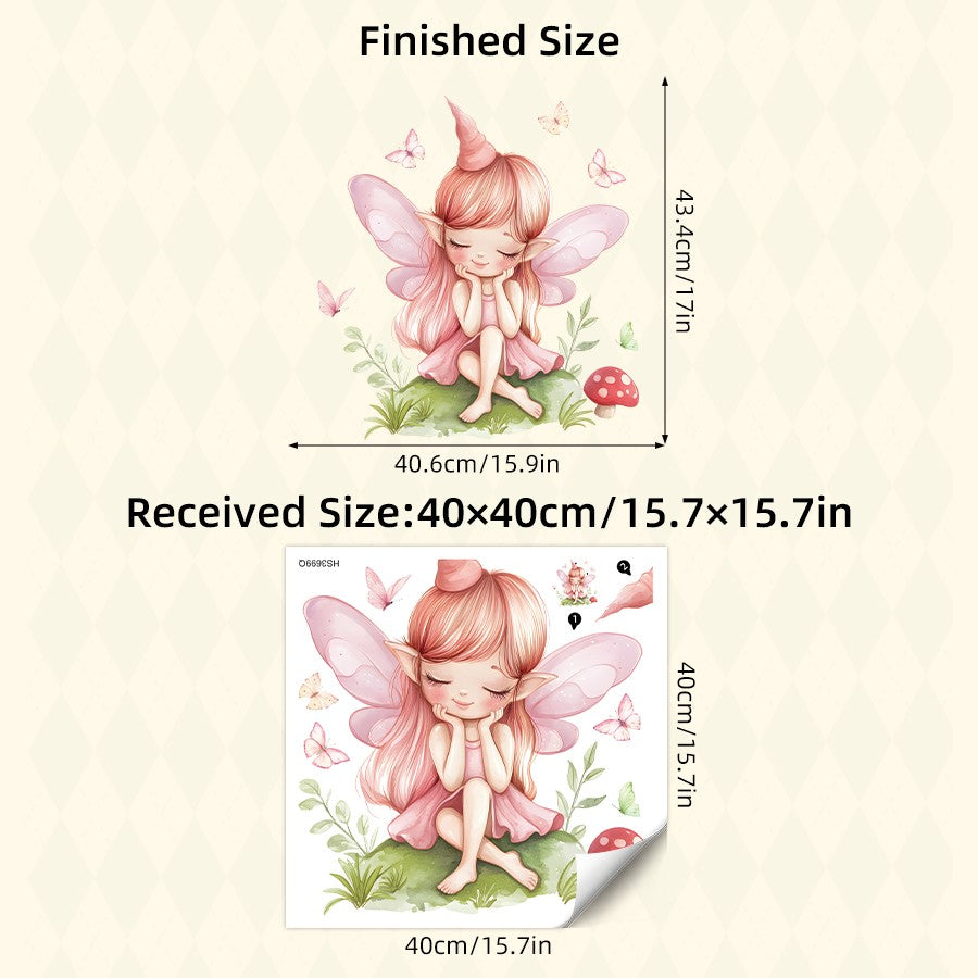 Girl Moon Butterflies Wall Stickers Kid Girls Room Bedroom Decoration Baby Nursery Home Decor Accessories Living Room Wall Decal