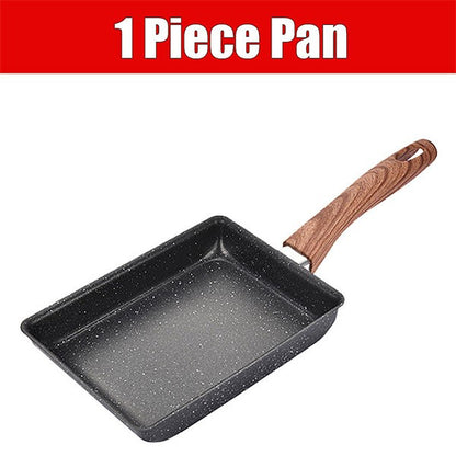 Frigideira Antiaderente para Omelete Japonesa Tamagoyaki, Frigideira Retangular para Ovo Tamago Panela Pequena para Fritar Ovos com Utensílios de Cozinha