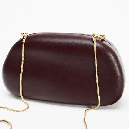 Brand Z Clutch Bag Metal Handle Design Luxury Evening Lipstick Bag Round Box Chain Bag Elegant Woman Shoulder Messenger Bags