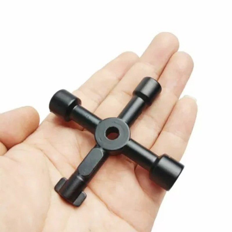 Multi-function Triangular Key Wrench Cross Square Hole Switch Wrench in Electric Control Cabinet Elevator Water Meter Valve