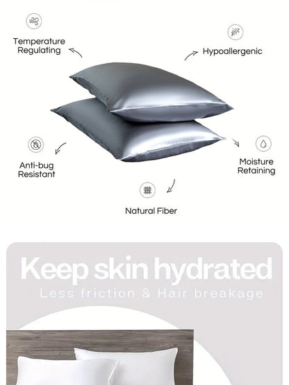 1pcs Pillowcase for Hair and Skin, Silk Satin Pillowcase Pillow Cases Set of Silky Pillow Cover with Envelope Closure