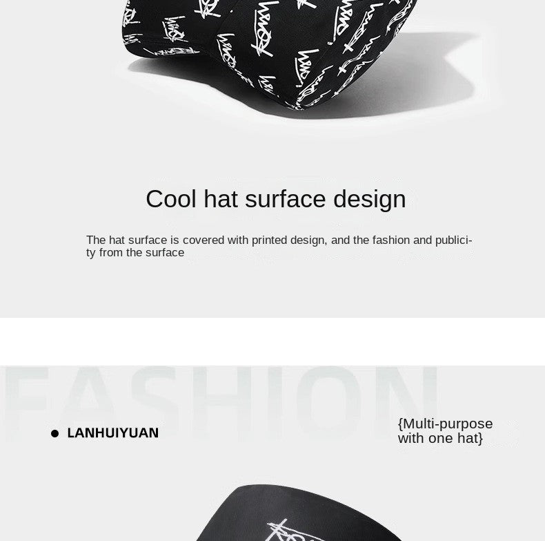 Big Head Letter Bucket Hat for Men Women XL Large Hip Hop Cap Fisherman Hat Summer Sun Hat Plus Size Panama