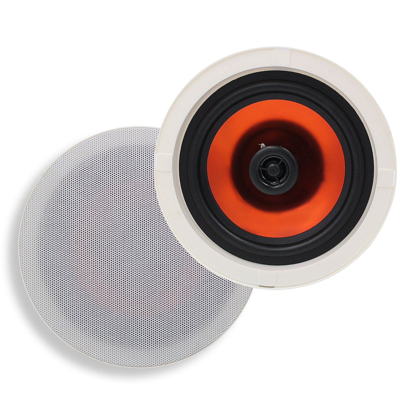 Herdio 2PCS 6.5 polegadas Áudio Doméstico 300W Caixa de Som Bluetooth para Embutir no Teto Sistema de Som Embutido para Cozinha, Quarto e Banheiro