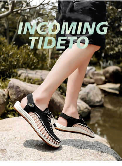 Summer New Sandals Fashion Handmade Weaving Casual Men Sandals Brand Designer Outdoor Walking Men's Shoes Summer Beach Shoes