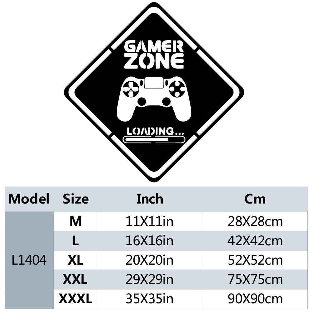 1pc Gamer Zone Door Decal Wall Vinyl Sticker, Controller Video Game Art Decals, For Living Room, Bedroom, Home Decoration