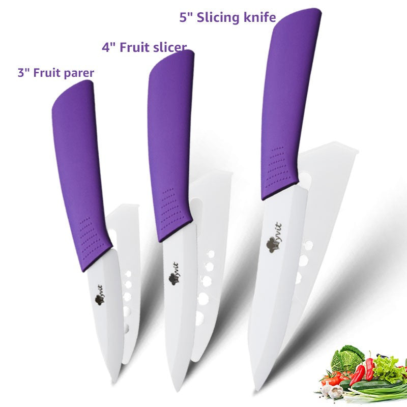 Conjunto de Facas de Cerâmica para Cozinha Profissional Faca de Cerâmica 3 4 5 6 Polegadas Faca de Descascar Frutas à Prova de Ferrugem para Fatiar Cortar Legumes