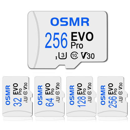 Cartão Flash de Alta Velocidade V30 64GB Cartão de Armazenamento Original 128GB 256GB Mini Cartão TF/SD Cartão de Memória de Grande Capacidade para Laptops/PC/MAC