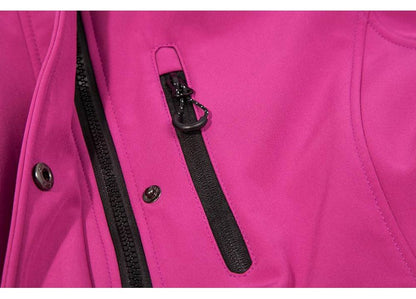 Women's Hiking Jacket Long Soft Shell Fleece Outdoor Windbreaker Camping Trekking Climbing Female Coats Winter