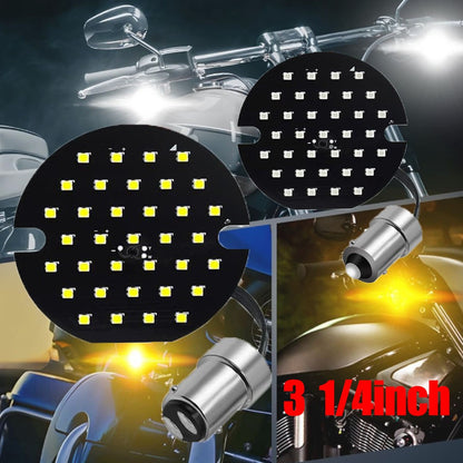 Nova Lâmpada LED de Seta Dianteira para Motocicleta 1157, 1156 Branco/Amarelo/Vermelho, Adequada para Harley Davidson 3 1/4 polegadas, 2 Peças DC12-24V