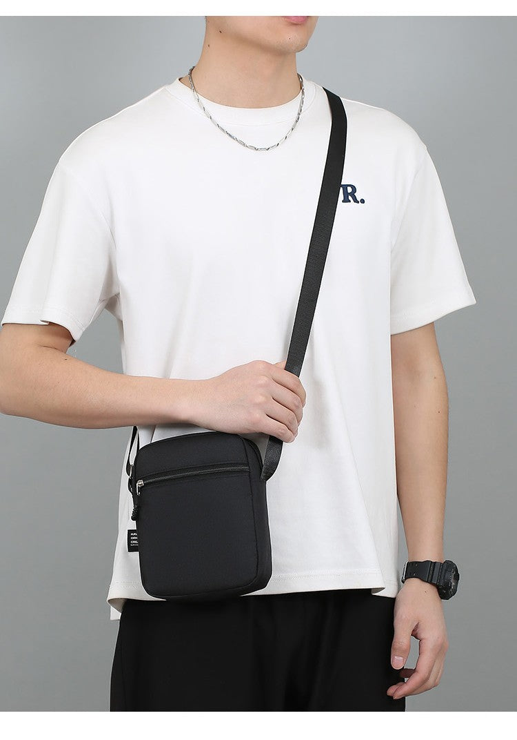Simple Casual Mini Crossbody Bag Men's Nylon Small Shoulder Bag For Men Oxford Messenger Phone Side Sling Bag Husband Chest Pack