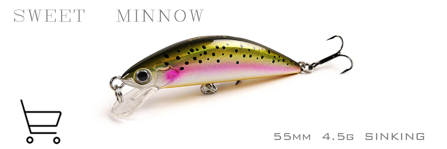 TSURINOYA DW63 50mm/5g Isca Artificial Minnow Jerkbait de Afundamento Wobblers de Plástico Rígido para Pesca de Robalo Truta e Lúcio