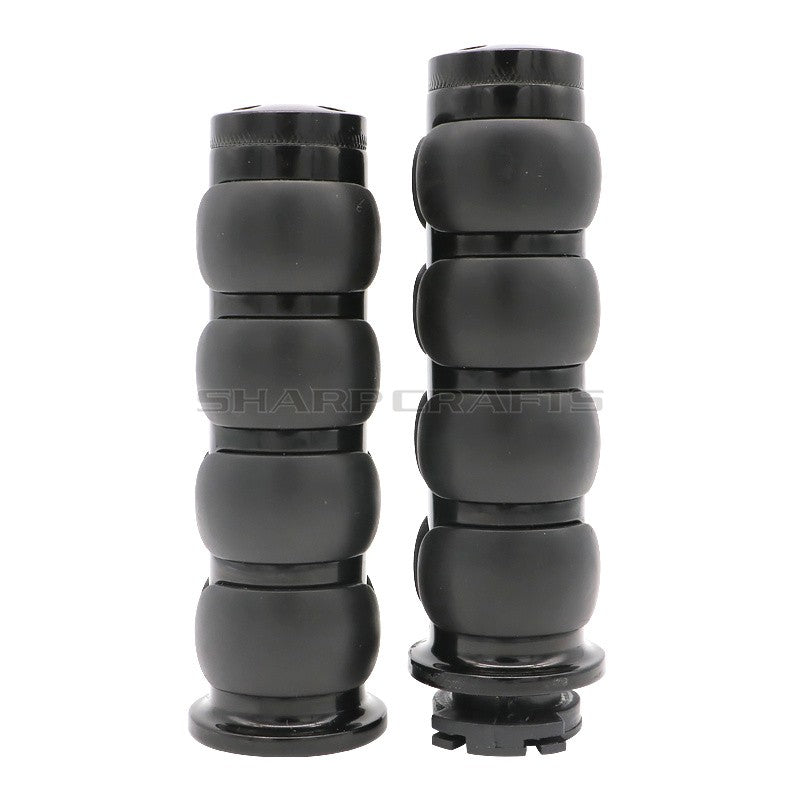 1" 25mm & 7/8'' 22mm Billet Rubber Flame Spike Hand Grips For Harley Honda Kawasaki Suzuki Yamaha  Bikes Cruiser Chopper Custom