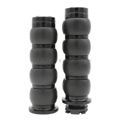 1" 25mm & 7/8'' 22mm Billet Rubber Flame Spike Hand Grips For Harley Honda Kawasaki Suzuki Yamaha  Bikes Cruiser Chopper Custom