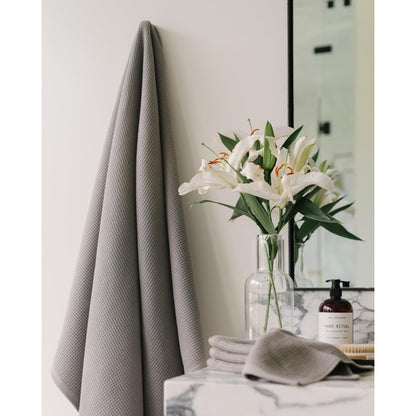 Complete Waffle Bath Bundle - 60% Cotton 40% Viscose from Bamboo - Quick Dry & Ultra-Soft Waffle Weave Bath Towels