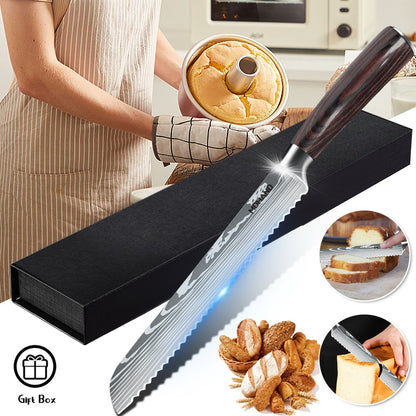 ZENG 10-piece set Damascus Pattern Cooking Cutter Kitchen Knife Chef Knives Meat Cleaver Fruit Vegetable Knife Slicing Knife