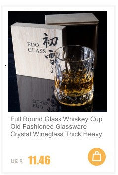 Copo de Uísque Japonês de Gelo para Uísque Puro Copos de Uísque de Montanha 3D Caixa de Presente de Madeira Taça de Conhaque Copo de Vodca Copo de Vinho