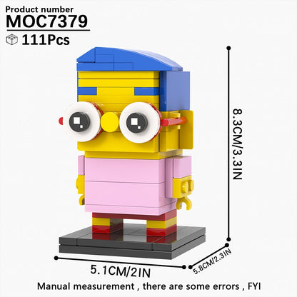 MOOXI Simpson Brickheadzed Kit de Montagem para Diorama DIY Modelo de Blocos de Construção para Adultos Conjunto de Brinquedos Infantis MOC Bricks Presente Montessori
