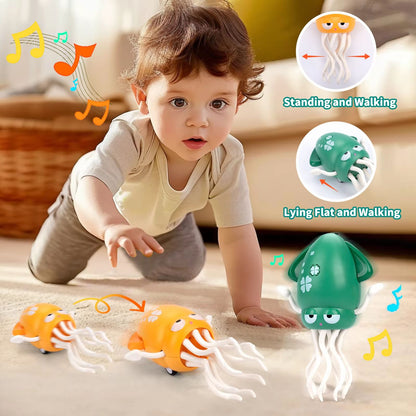 Brinquedo de Polvo Andador e Dançarino de Desenho Animado Brinquedos Educativos para a Primeira Infância com Luzes e Música Jogos para Bebês, Crianças, Meninos e Meninas