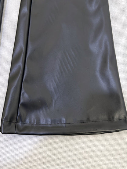 Sexy vintage black leather pants women new High Waist y2k Leather Club party streetwear pants fashion Slim harajuku PU trousers