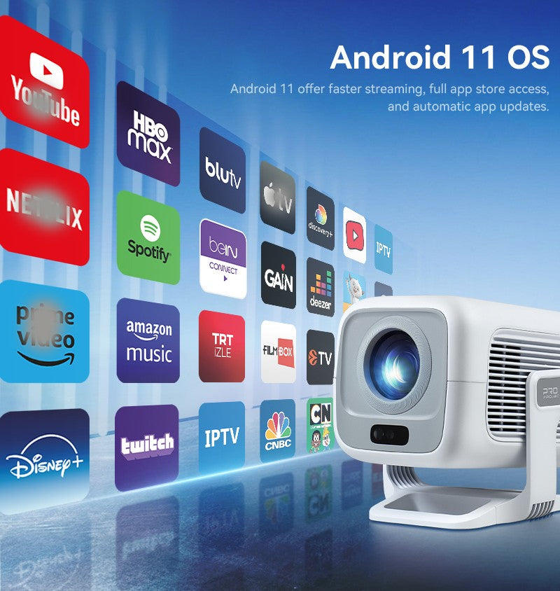 Projetor DITONG X3 Plus HD nativo 1080P suporte 4K Android projetor Foco automático LED Vídeo Home theater mini Projeção de filme