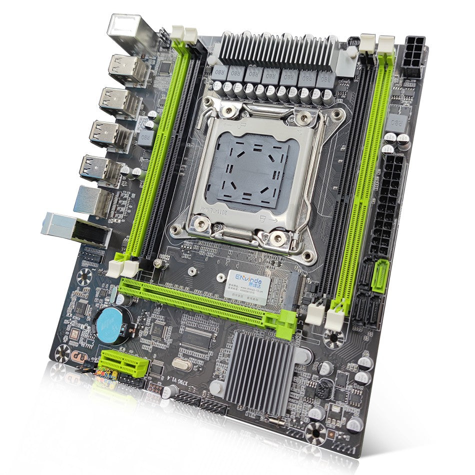 Placa-mãe ENVINDA X79 LGA 2011 USB2.0 SATA3 Suporta Memória REG ECC e Processador Xeon E5 4DDR3 PCI-E NVME M.2