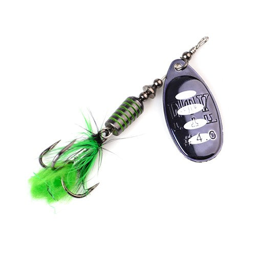 Isca de Pesca FTK Spinner Bait Colher 1pc Pena Isca para Água Salgada Acessórios Anzol Triplo Metal Isca Dura Wobblers Tackle