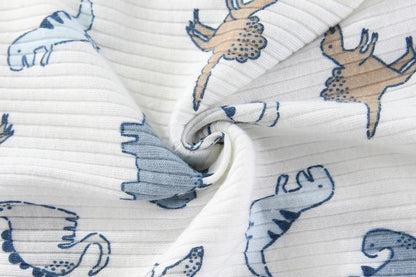 Unisex Bodysuits 4/5PCS Cotton Newborn Baby Girl Clothes Set Short Sleeve Print Baby Boy Clothes Summer Solid Color Bebes