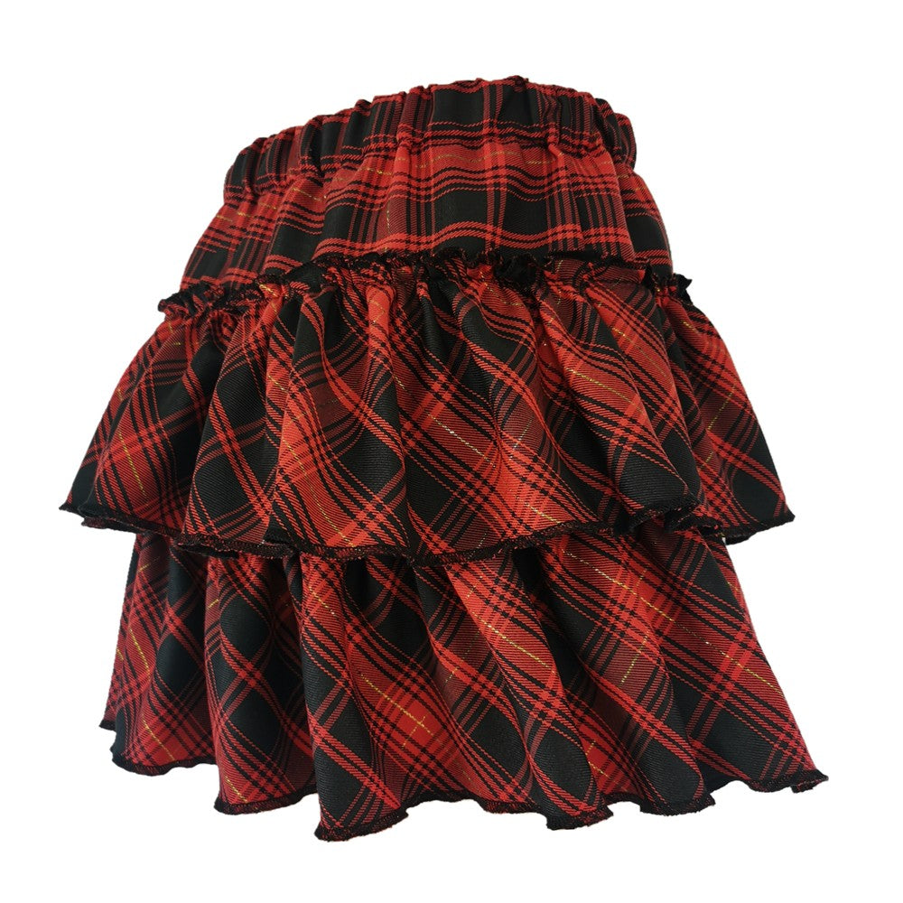 Pink Skirt Japanese College Style Youth Girl Plaid Skirt Female High Waist Slim Lolita Cosplay Y2k Skirt Goth Skirt