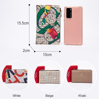 Printed Women's Long Wallet Luxury Brand Retro Classic PVC Material 2025 New Fashionable Simple Card Bag