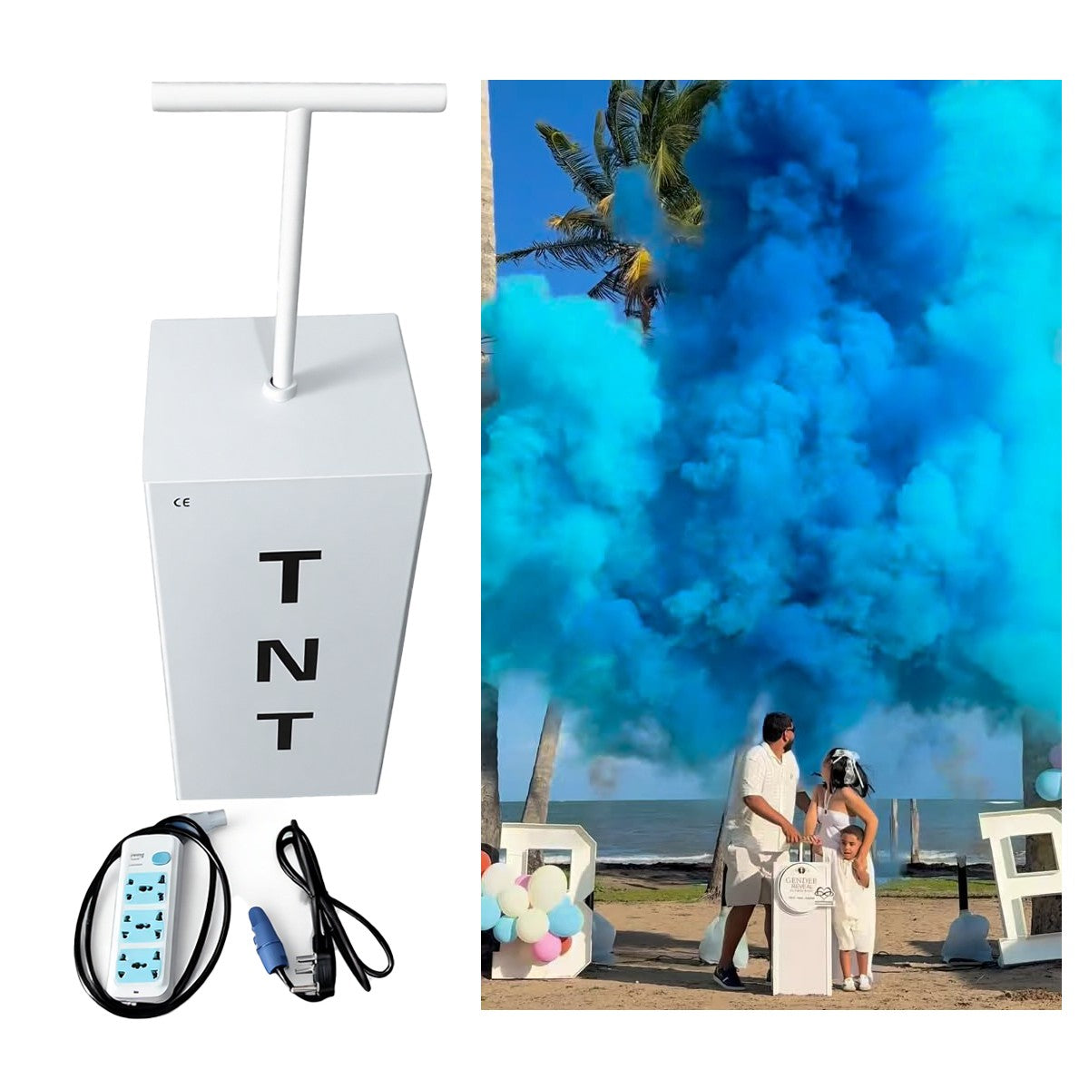 Tnt Gender Reveal Machine Kit Baby Smoke Decoration Supplies Celebration Ideas Backdrop Background Memories Pyrotechnic Items FX