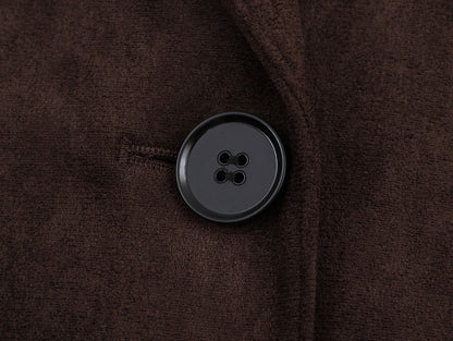 Woman's Commuting Loose Long Coat Lapel Single-breasted Solid Color Long Sleeves Patchwork Overcoat Early Autumn Female Chic Top