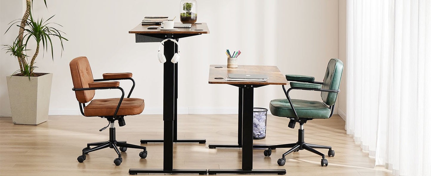 JHK Electric Standing Desk Height Adjustable 55x24 Inch Computer Desk Workstation Ergonomic Work Table for Home Office