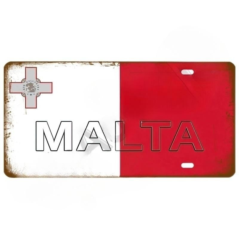 Plaque Tin Sign France Russia Spain Metal Sign Germany USA Country Flag License Plate For Wall Home Restaurant Craft Bar Decor