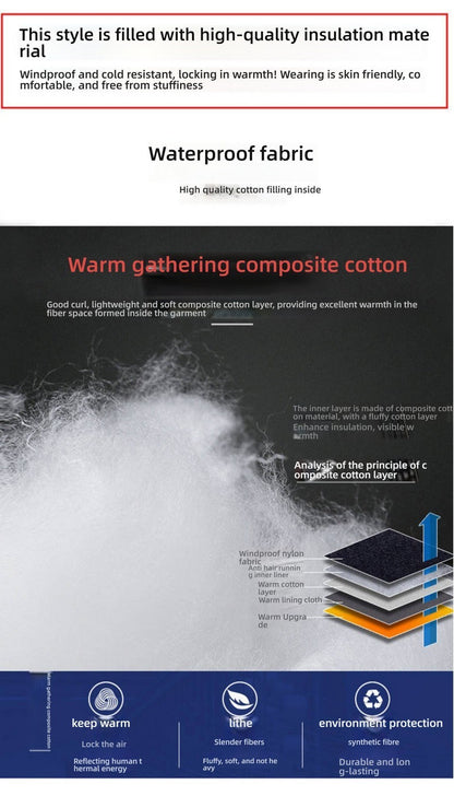 Top Grade Designer New Brand Men Parka Jacket Thick Casual Fashion Windbreaker Hooded Quilted Bubble Coats Long Mens Clothes