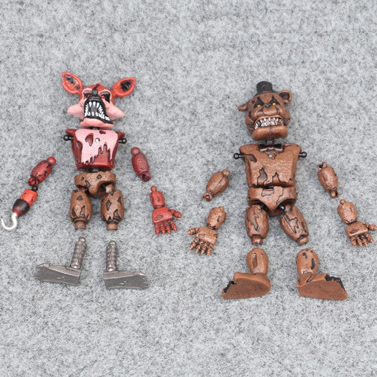 6pçs/conjunto Five Nights at Freddy's Bonecos de Montar de Alta Qualidade 10cm