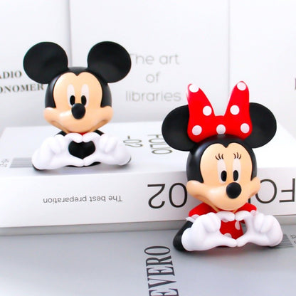 Textura Fina Combinada de Restauração Original de Anime, Presente de Brinquedo Mickey Minnie, Ornamento de Decoração de Sala de Estar de PVC Disney 10cm de Sucesso