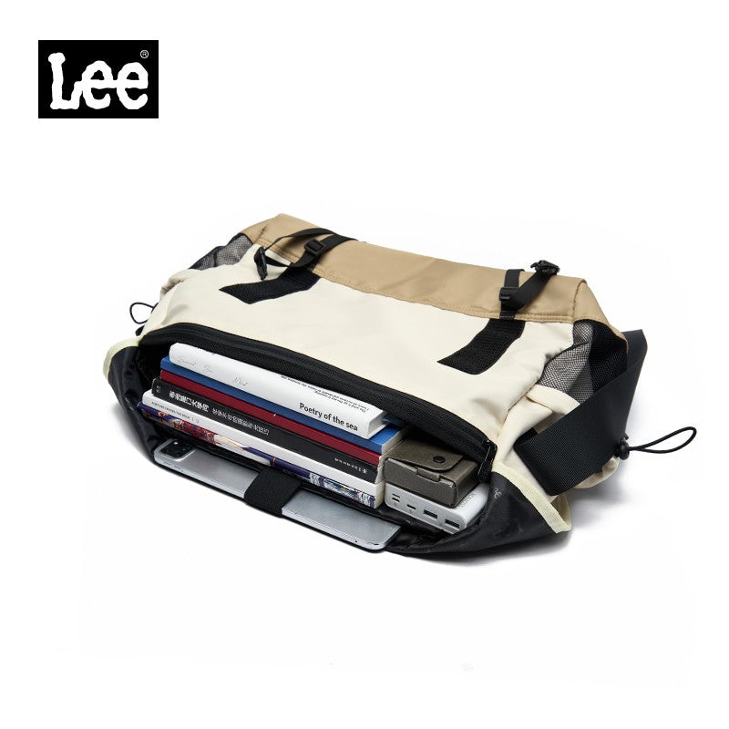 LEE Unisex Waterproof Nylon Travel Crossbody Shoulder Bag Women Man Casual Large Flip Messenger Bag Student Satchel School Bag