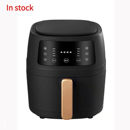A nova Fritadeira Elétrica Inteligente Sem Óleo de 5L 8L, Fritadeira de Ar de Tela Sensível ao Toque de Grande Capacidade Silver Crest