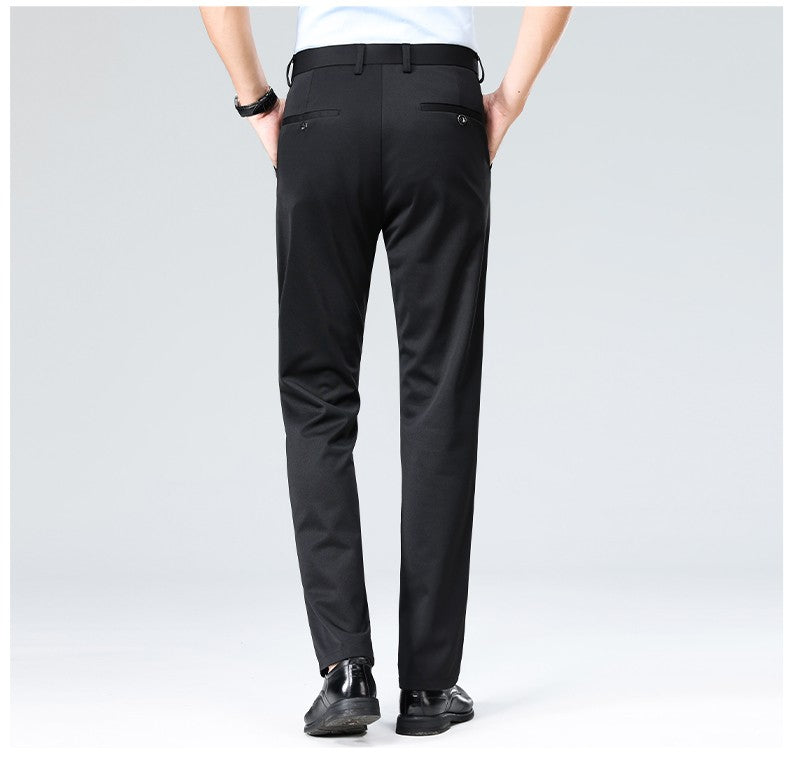 29-42 Men's Summer Thin Fashion Business Casual Suit Pants Long Pants Men's Elastic Straight Sleeve Formal Pants Plus Size