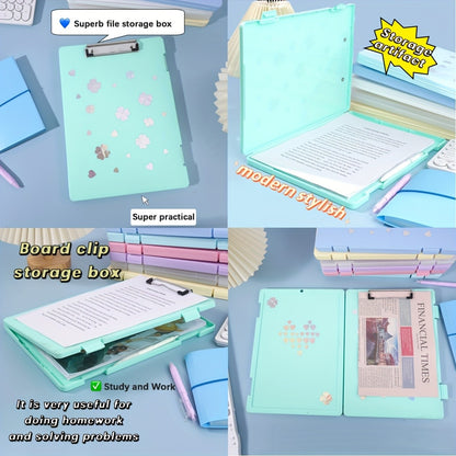 Multi-Functional File Folder Organizer, Large Capacity, Plastic, with Double Buckle Opening, for Student, Office, Exam Paper, DI