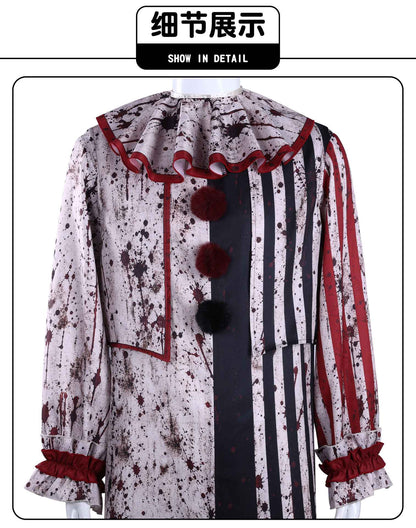 Terrifier Art Clown Joker Cosplay Costume Dark Clown Full Set for Men Women Role Play Horror Dress Suit Halloween Carnival Party